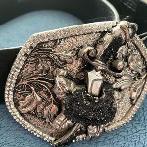 Silver Dagger Leather Belt